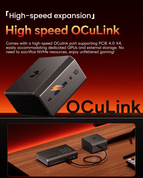 mini PC AoostarGT37 Ryzen AI9 HX370 Zen 5 Power in Sleek Design LPDDR5X8000MHz withOculink port eGPU - Image 5