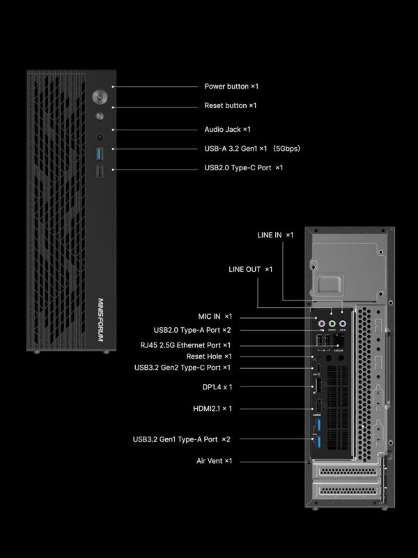 คอมพิวเตอร์ Small PC Minisforum 795S7 (R9-7945HX)(16C/32T) ITX 7L Great possibilitiesSmall footprint - Image 6