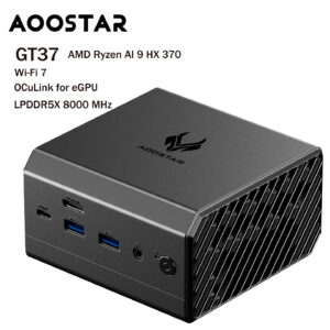 mini PC AoostarGT37 Ryzen AI9 HX370 Zen 5 Power in Sleek Design LPDDR5X8000MHz withOculink port eGPU