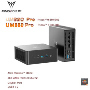 คอมพิวเตอร์ mini-PC Minisforum 890 Pro R9-8945HS Zen 4 Ryzen  AI  OCulnk Performance