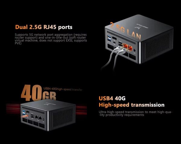 คอมพิวเตอร์ mini-PC Minisforum UM880 Pro R7-8845HS Zen 4 Ryzen  AI  OCulnk Performance - Image 2