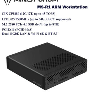 Mini Workstation Minisforum MS-R1 Arm-Based CIX CP8180 (Cixin P1) and eGPU support