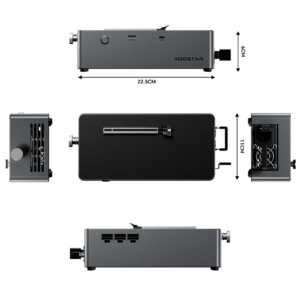 อุปกรณ์ต่อการ์ดจอแยก aoostar ag02 egpu dock oculink usb4 port built in 800w powersupply us plug